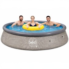 HAF Quick Up Pool Grau 366 x