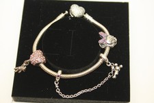 Pandora Sterling Silber Armband   16cm mit 3 Charms