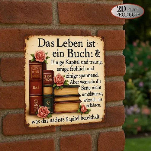 Blechschild das leben ist - leben,