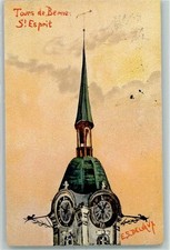 13174696 - Bern Tours de Berne St. Esprit sign E. S. Devaux Lithographie 1917