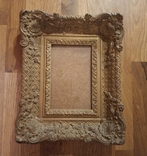 Antiker Vintage Bilderrahmen 20x26cm Metall gebraucht Bildgröße 10x15cm