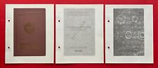 3 x Ausdruck Bogen Specimen Diplomaten Pass UNGARN    ( F23667