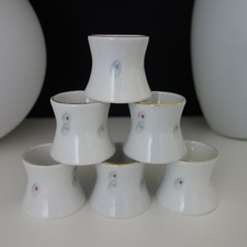 6 Eierbecher Goldrand SCHÖNWALD 50er 60er Jahre artdeco