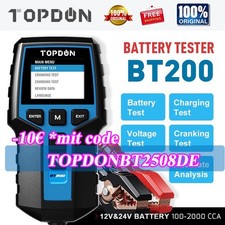 🔥TOPDON BT200 12V Batterietester KFZ OBD2 Akku Testgerät Prüfer Batterieprüfer