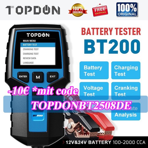 Topdon bt200 12v auto - bt200,