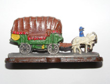DDR Plastik Modell HO Pferde Wagen Bauernwagen Planewagen Markleeberg Sachsen