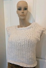 Lagenlook  Pullover  Pullunder Weste Wolle/Mohair Breit/Kastig Sehr Sehr Dick 