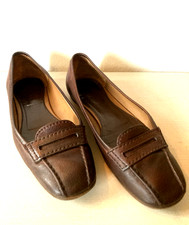 PRADA Vintage Ballerina Halbschuhe Slipper - Gr. 39,5 braun