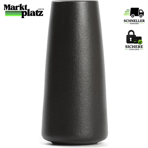 Keramikvase boho schwarz - keramikvase,