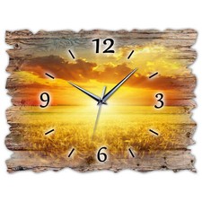 BM Holz Wanduhr leise lautlos