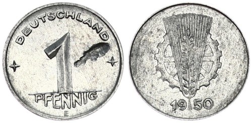 Fehlprägung pfennig 1950 - fehlprägung, 1