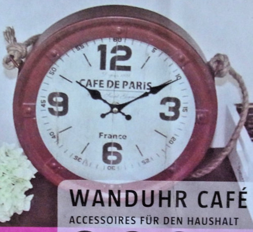 Wanduhr cafe paris vintage - cafe, de