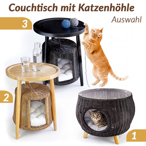 Couchtisch mit katzenhöhle - couchtisch,