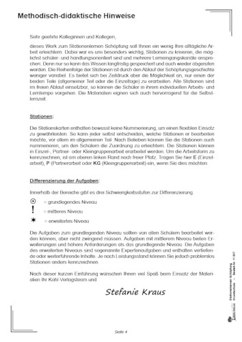 Stationenlernen schöpfung - stationenlernen,