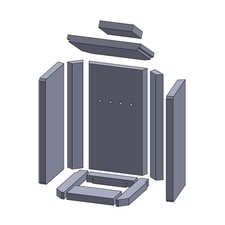 Feuerraumauskleidung Passend für Wodtke** Kamin & Ofen 11-teilig