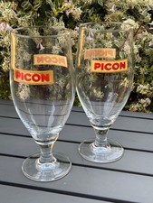 2  X  Picon Bière Gläser Bier  0,50 L seltén