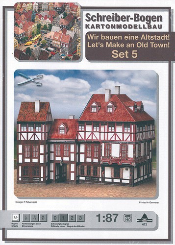 Kartonmodell altstadt set - kartonmodell, 5