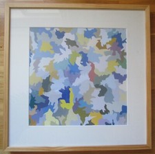 Seriegraphie Siebdruck Rainer Bolten signiert limit gerahmt Passepartout 52 x 52