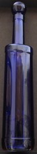 Flasche Deko mit Stöpsel. Glas Blau. Höhe Gesamt ca. 33cm, Durchmesser ca. 6,5cm