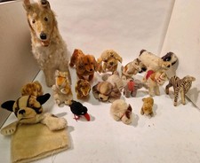 B3-BK ALTE VINTAGE HOLZWOLLE KUSCHELTIER STEIFF MIX FIGUR TIER