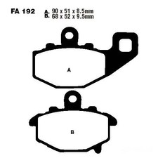Bremsbelag ebc fa192hh hinten - fa192hh,