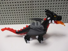 Lego Duplo Großer Drache schwarz rot Mit Sattel Set und Flamme