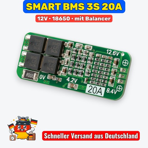 Bms smart 20a 12v - 3s,