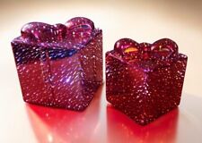 LUMIDA XMAS LED-Deko 2-er Set Geschenkpakete Rot Timer QVC