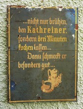 Kathreiners Malzkaffee Plakat 47x34cm auf MDF-Platte sehr selten