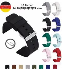 Uhrenarmband Silikon Armband 14 16 18 20 22 24 mm Universell Ersatzband Band Uhr