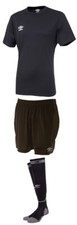 UMBRO Trikotset (Trikot, Hose, Stutzen) Kinder schwarz - Jnr Set YM