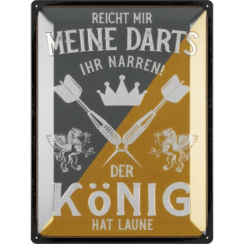Xxl retro blechschild darts - retro,