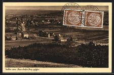 Ansichtskarte Trebbin, Ortsansicht vom Löwendorfer Berg aus 1935 