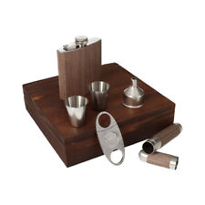 AKRA Zigarrenset Nr. 2, Holzoptik: Trichter, Cutter, Tubo, Becher und Flachmann