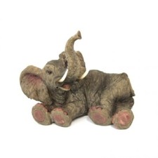 Gartenfigur Elefant ca. 25 x 30cm liegend 3550 Haus Garten lebensecht Figur
