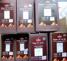 KAMINO-FLAM diverse Senotherm Ofenrohr-Bögen und Rauchrohre in grau o. schwarz 