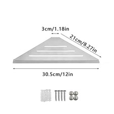 Edelstahl Badezimmer Eckregal wasserdichtes Locher Duschregal Organizer Regal DE
