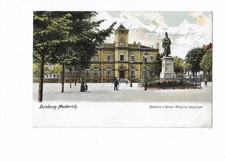 S537 AK Duisburg-Meiderich Rathaus Kaiser-Wilhelm-Denkmal Leute  gelaufen 1919