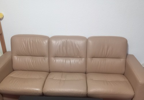 Leder chautch beige - leder,