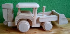 Bagger - klein - Holzspielzeug Fahrzeug Holz Schaufel Bemalen Geschenk Kinder