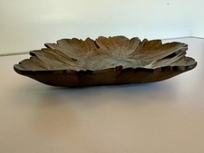 Vintage Bronzeschale Blattform