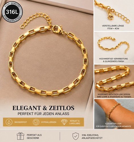 Damen gliederarmband gold - damen,