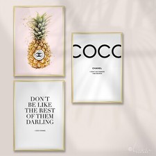 Poster SET A4 - 3 St. ( +1 Poster GESCHENK ) Fashion inspiriert Plakat Parfüm
