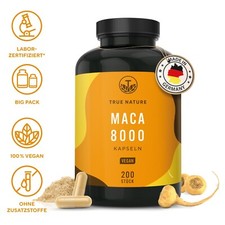 Maca Gold - 200 Kapseln Hochdosiert - Premium Gelber Maca Extrakt - TRUE NATURE®