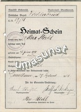 Heimatschein Ausweis Dokument