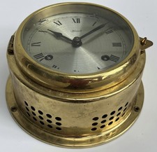 Alte Hermle Chronometer Schiffsuhr Yachtuhr Glasenuhr Messing Uhr