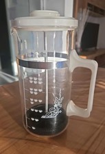 Kaffeeaufbereiter, Glas, bis 8 Tassen, French Press Kaffeezubereiter aus Glas