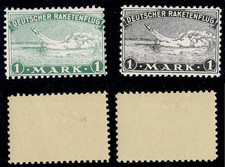 Deutscher Raketenflug Raketenpost Falzspuren