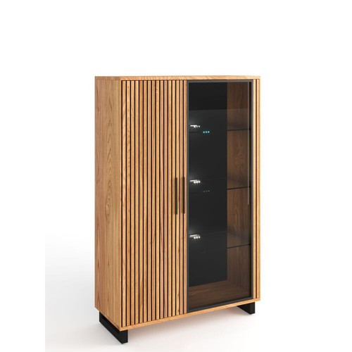 Highboard vitrine paula eiche - vitrine,