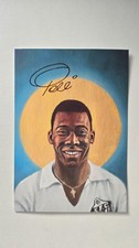 Pele, Brasilien, Santos FC, Autogramm gedruckt